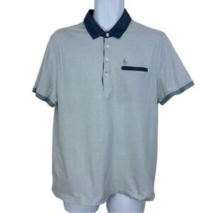 Original Penguin Munsingwear Heritage Slim Fit Polo Sz XL Blue Cotton